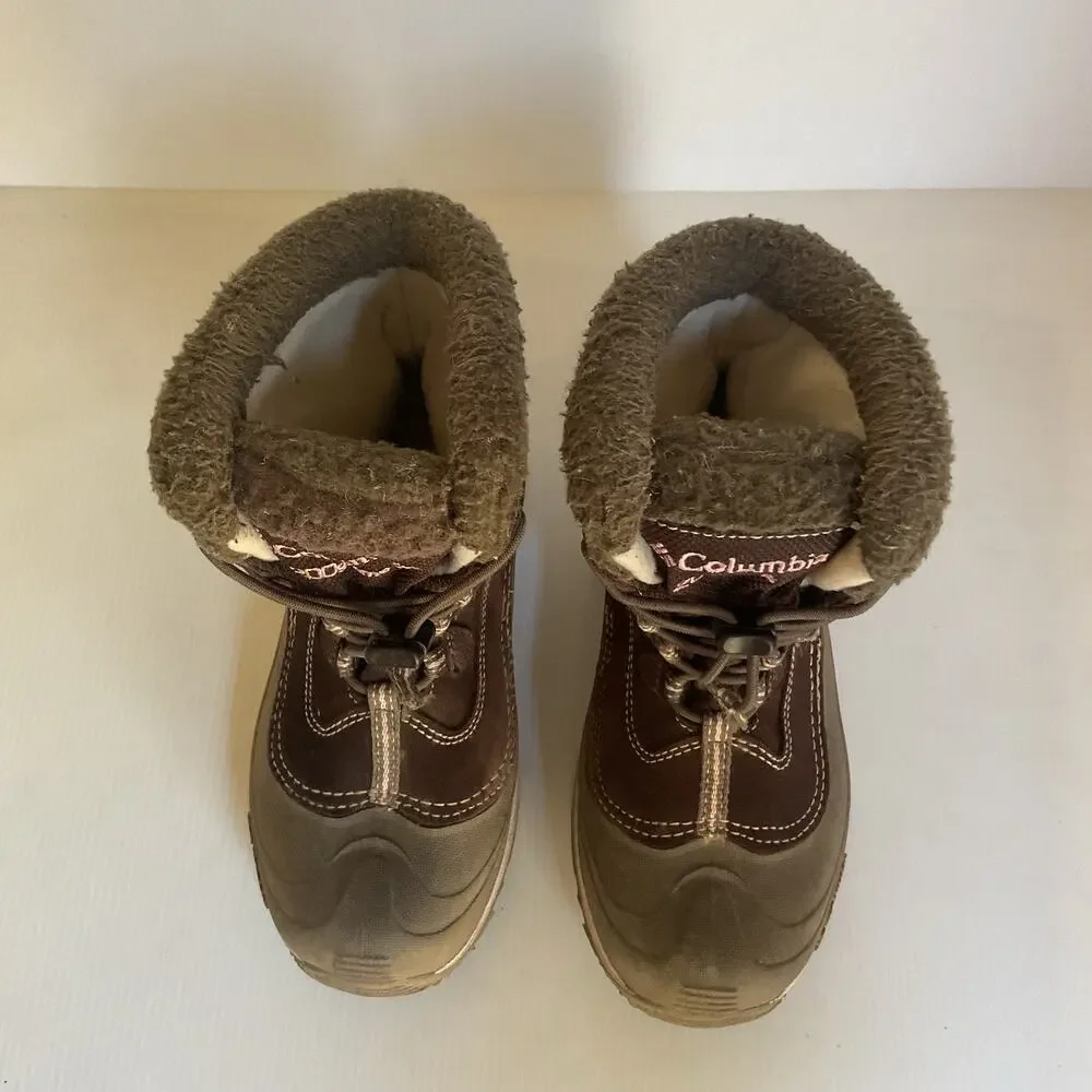 Columbia Youth Bugaboot Waterproof Winter Boots Size 5 Brown Insulated 200g